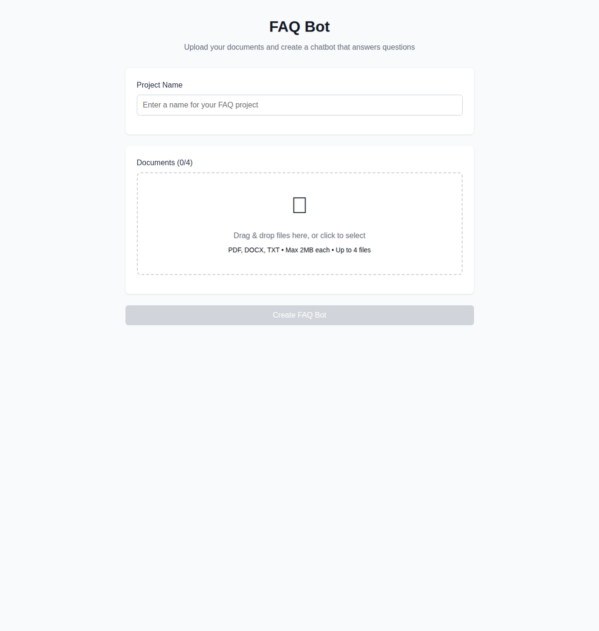 CogniGen FAQ Chatbot screenshot 1