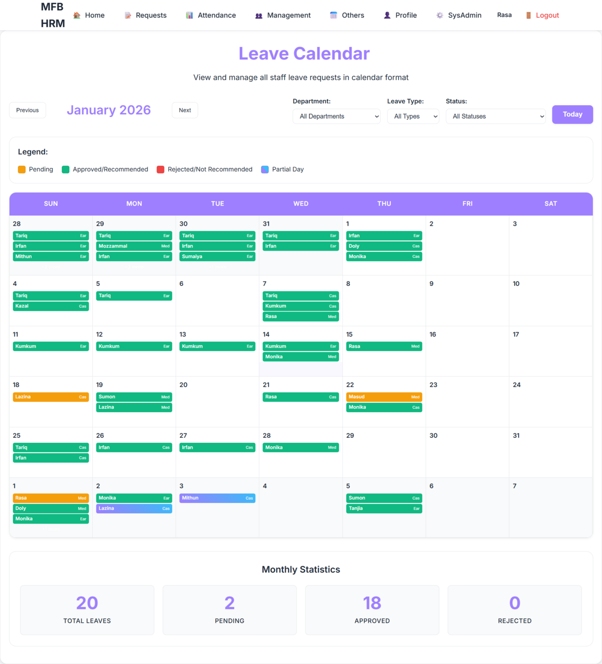 HR Management System screenshot 1